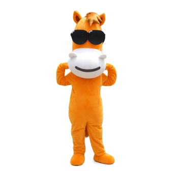 Basic Orange Horse Mascot Costume