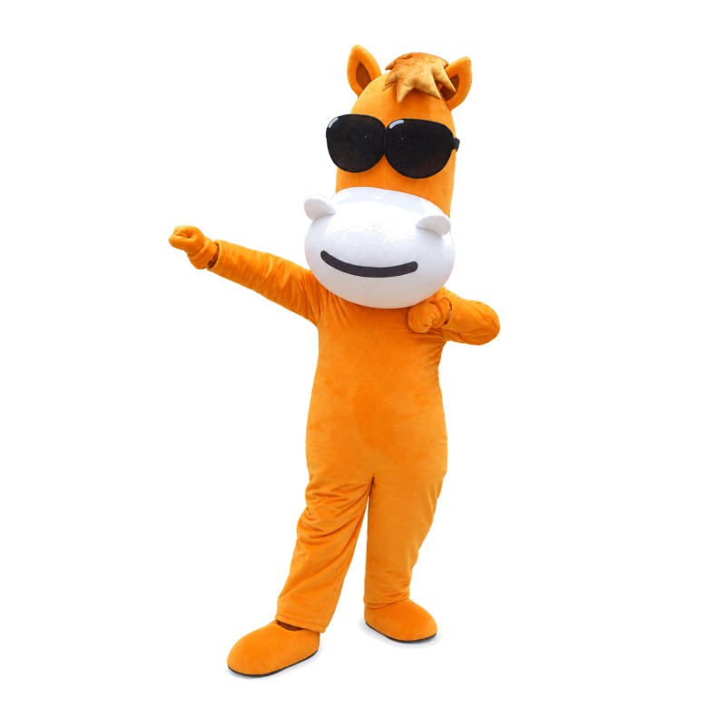 Basic Orange Horse Mascot Costume