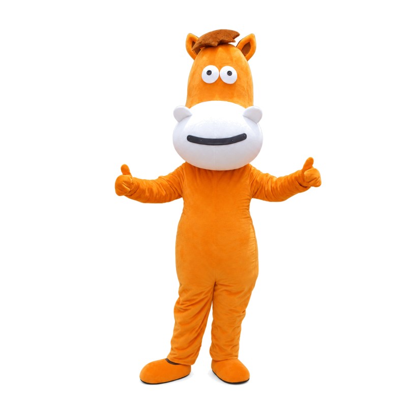 Basic Orange Horse Mascot Costume