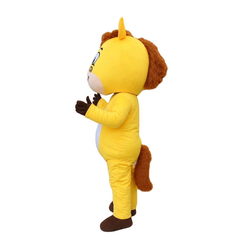Interesting Cartoon Yellow Horse Mascot Costume