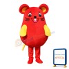 Round Body Red Marmot Mascot Costume