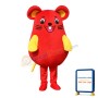 Round Body Red Marmot Mascot Costume