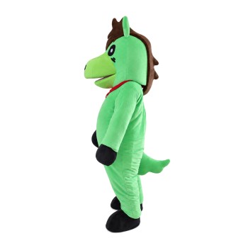 Funny Cartoon Green Horse Mascot Costume