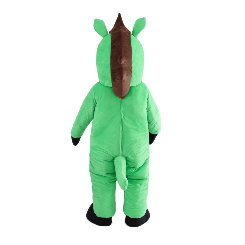 Funny Cartoon Green Horse Mascot Costume
