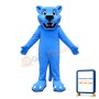 Plush Blue Leopard Mascot Costume