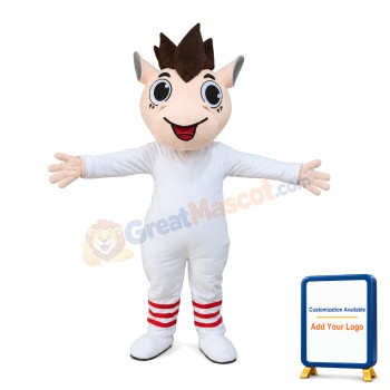 Funny Cartoon So Cute White Horse Mascot Costume