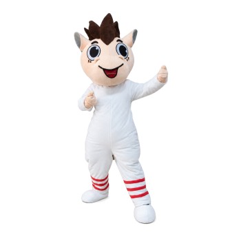 Funny Cartoon So Cute White Horse Mascot Costume