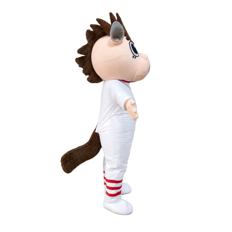 Funny Cartoon So Cute White Horse Mascot Costume