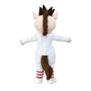 Funny Cartoon So Cute White Horse Mascot Costume