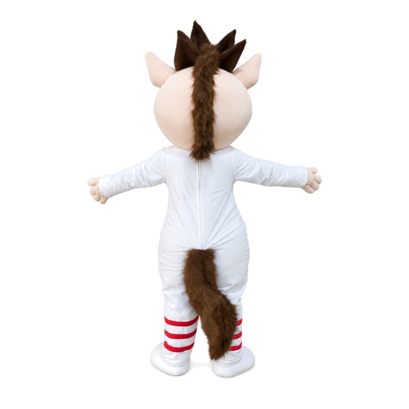 Funny Cartoon So Cute White Horse Mascot Costume