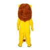 Funny Yellow Lion With Long Brown Mane Mascot Costume