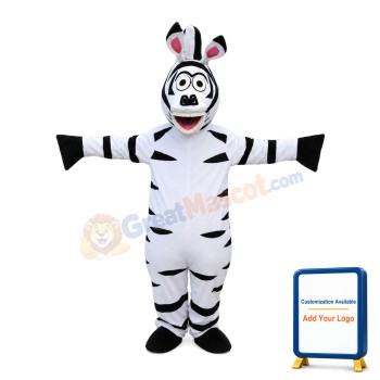 New Funny Zebra Mascot Costume