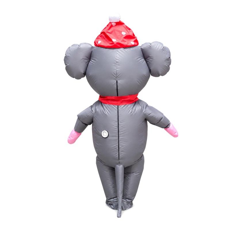 Big Inflatable Grey & Pink Mouse Mascot Costume