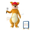 Short Plush Yellow Squirrel With Shovel Mascot Costume