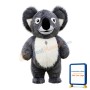 Long Fur Koala Mascot Costume