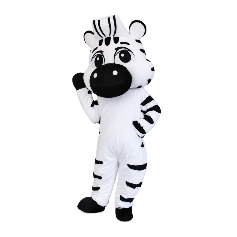 Cartoon Style Zebra Mascot Costume For Opening Event