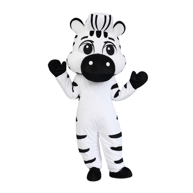 Cartoon Style Zebra Mascot Costume For Opening Event
