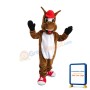 Happy Horse With Red Cap And Shoes Mascot Costume