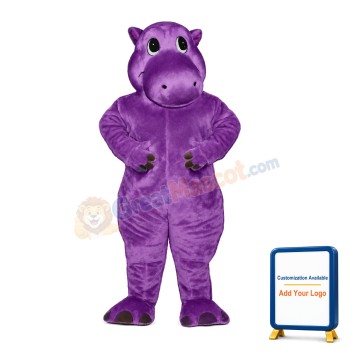 New Interesting Cartoon Purple Hippo Mascot Costume