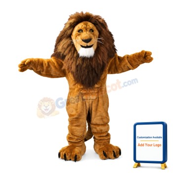 Strong Long Mane Lion King Mascot Costume
