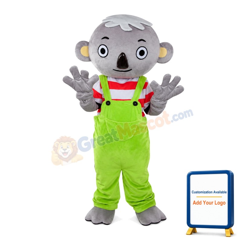 Special Style Koala Boy With Green Pants Mascot Costume