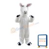 Standing Long Fur White Goat Mascot Costume