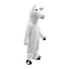Standing Long Fur White Goat Mascot Costume