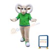 Khaki Ram With Green Top Mascot Costume Full Body Outfit