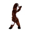 Adult Lively Brown & White Goat Mascot Costume