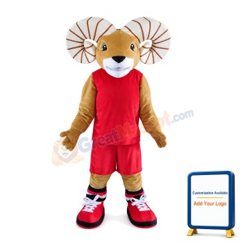 Strong Ram With Sports Set Mascot Costume