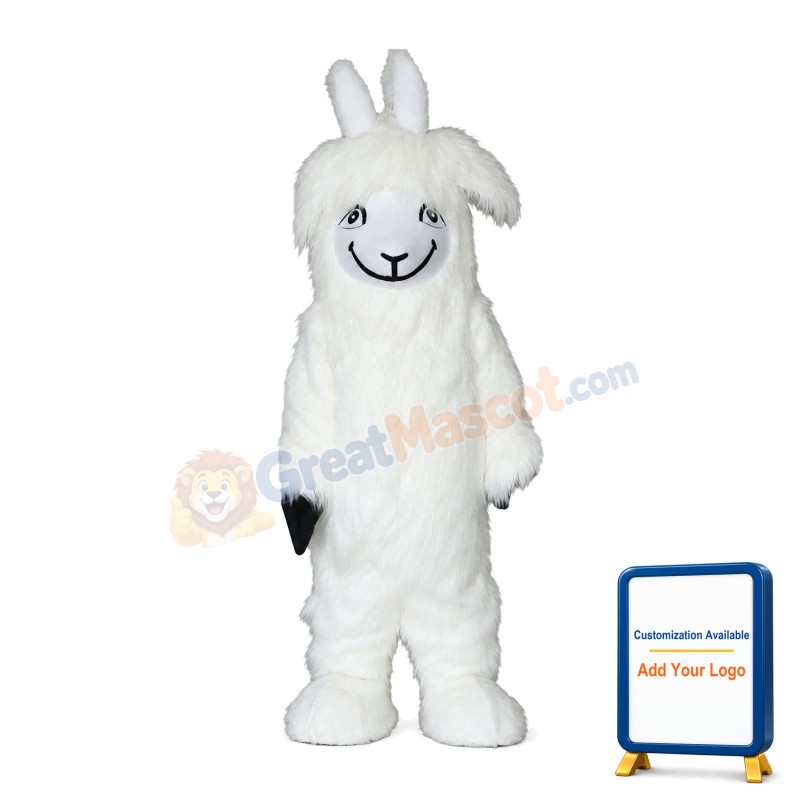 Special Style Long Fur White Sheep Mascot Costume