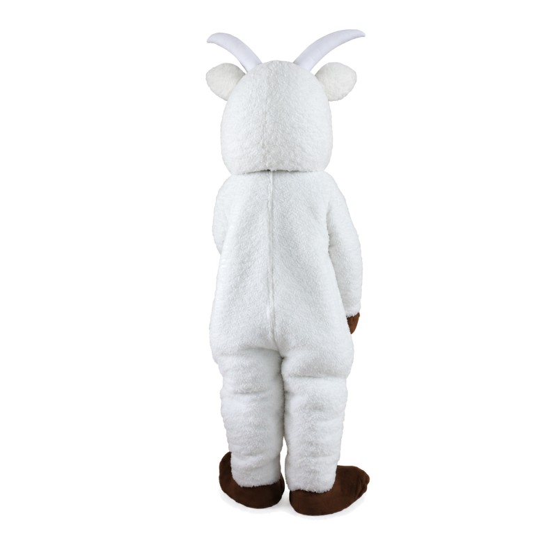 New Version Adult Furry White Goat Mascot Costume