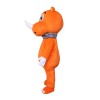 New Kind Little Orange Rhino With Grey Scarf Mascot Costume