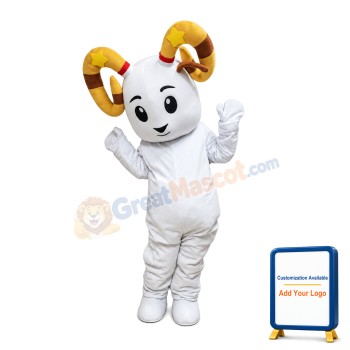 Free Shipping Cartoon Cute White Goat Mascot Costume