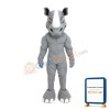 Powerful Grey Tyrannosaurus With Muscle Mascot Costume