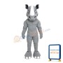 Powerful Grey Tyrannosaurus With Muscle Mascot Costume