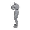 Powerful Grey Tyrannosaurus With Muscle Mascot Costume