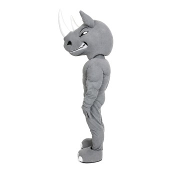 Powerful Grey Tyrannosaurus With Muscle Mascot Costume