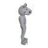 Powerful Grey Tyrannosaurus With Muscle Mascot Costume