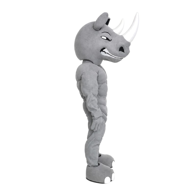 Powerful Grey Tyrannosaurus With Muscle Mascot Costume