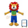 Happy Lion With Reddish Brown Mane Mascot Costume