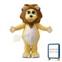 Handmade Lucky Yellow & White Lion Mascot Costume