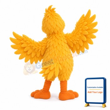 Long Fur Yellow Duck Mascot Costume