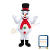 Snowman With Red Scarf Mascot Costume