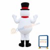 Snowman With Red Scarf Mascot Costume