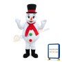 Snowman With Red Scarf Mascot Costume