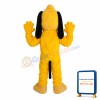 Plush Naughty Yellow Dog Mascot Costume