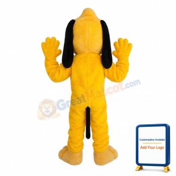 Plush Naughty Yellow Dog Mascot Costume