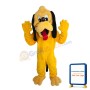 Plush Naughty Yellow Dog Mascot Costume