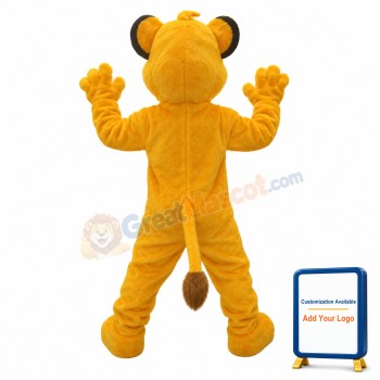 Little Yellow Lion Mascot Costume